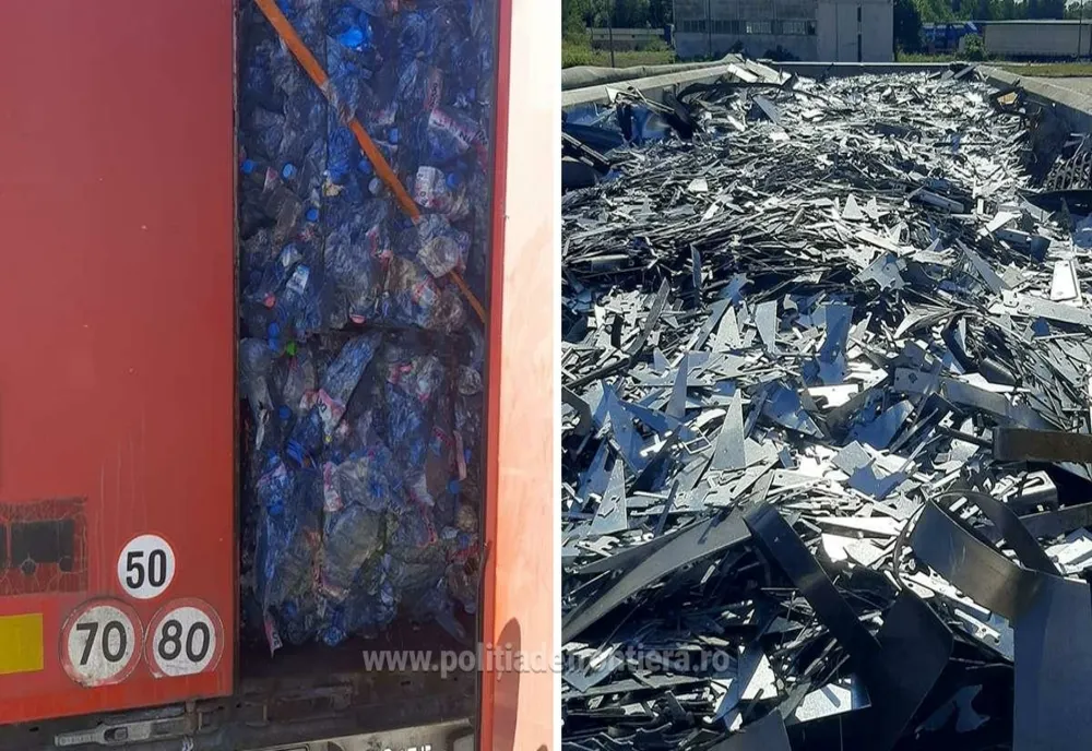 Peste 37 de tone deșeuri metalice și din plastic, care urmau să ajungă în județul Buzău, oprite la PTF Giurgiu