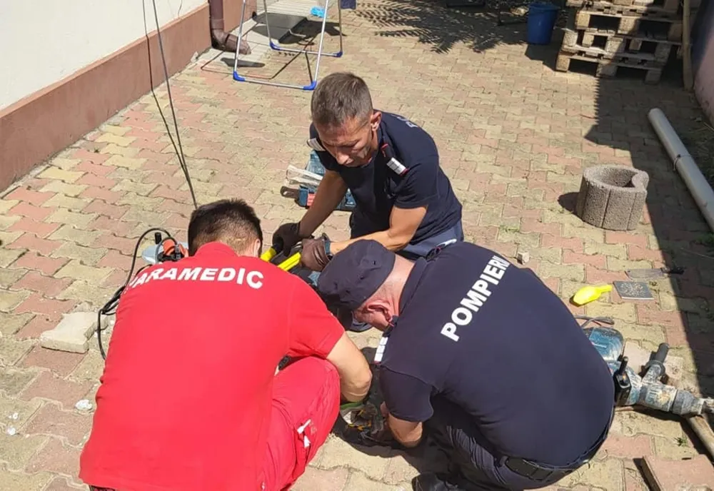 Foto: Pisic salvat de pompierii buzoieni