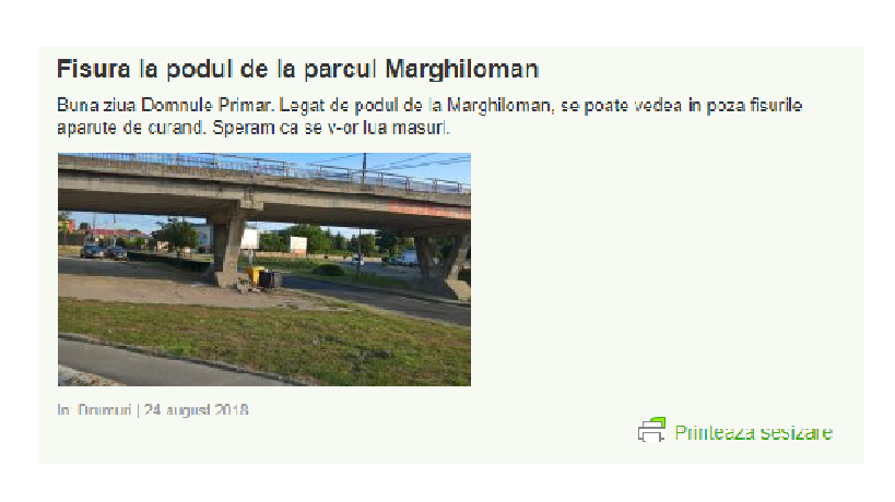 Sesizări vechi de cel puțin un an vizau șubrezimea podului Marghiloman