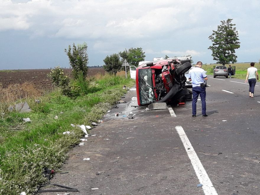 Accident rutier, la Potarnichesti