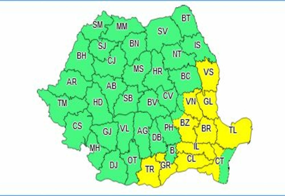 Instabilitate accentuată în sud-estu țării