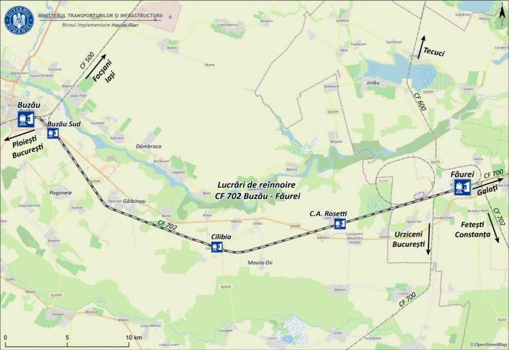 De anul viitor trenurile pe ruta Făurei-Buzău vor circula cu 120 km/h