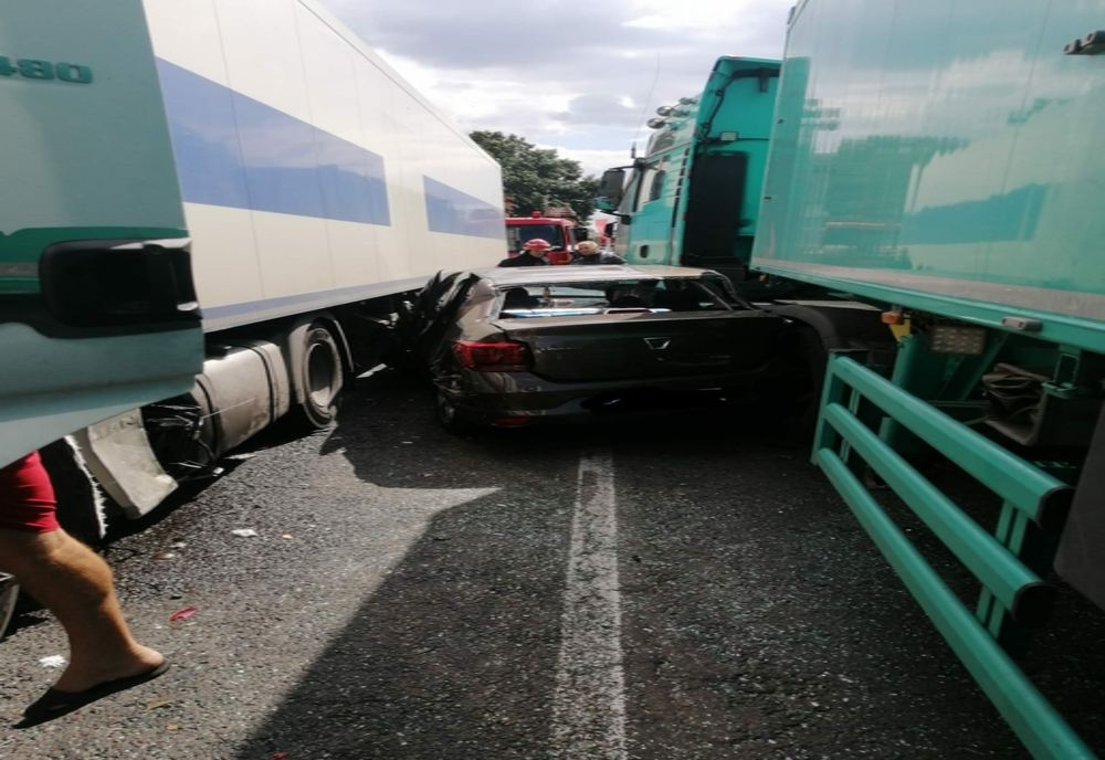 Accident pe DE85 la ieșirea din Râmnicu Sărat 