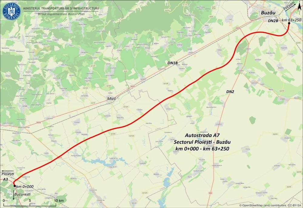 Au fost depuse 39 de oferte la licitația pentru construirea celor 63 km din Autostrada A7 Ploiești (Dumbrava)-Buzău