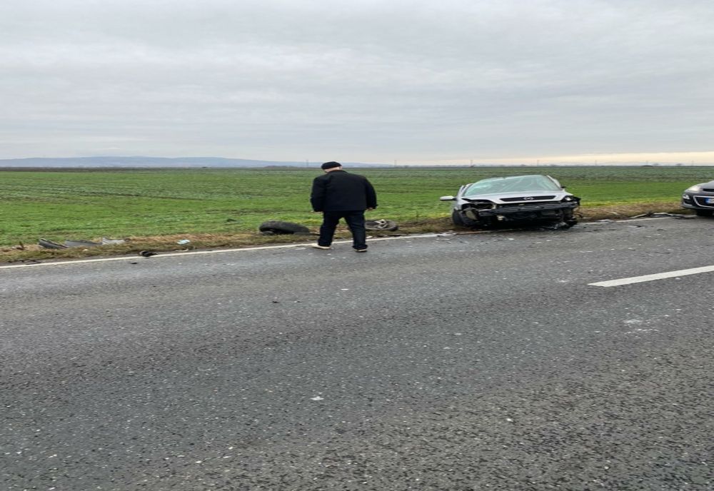 Accident pe DN18 cu 4 vehicule implicate