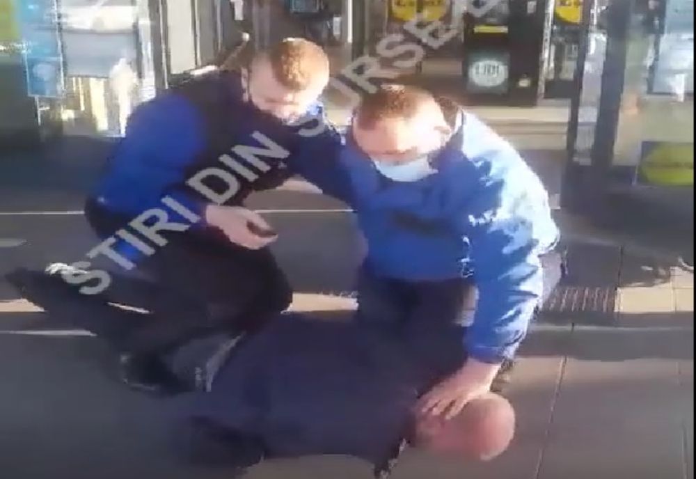 Buzoian agresat de agenții de pază de la un hypermarket din Buzău