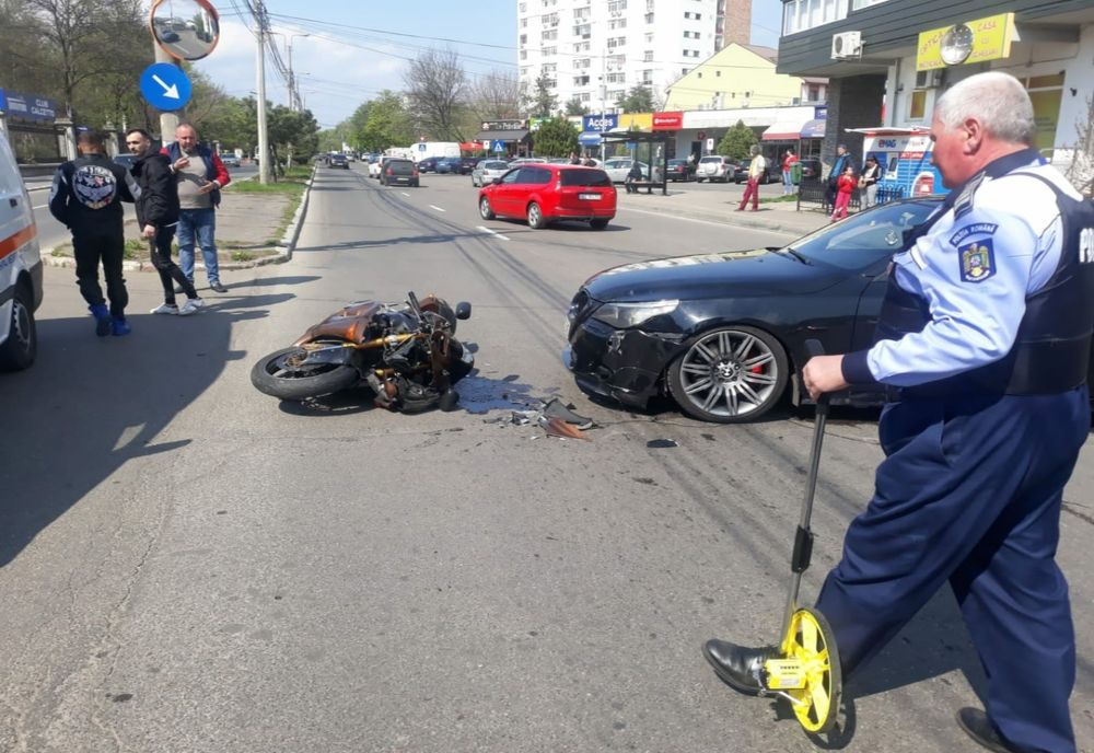 Un motociclist accidentat în Buzău 