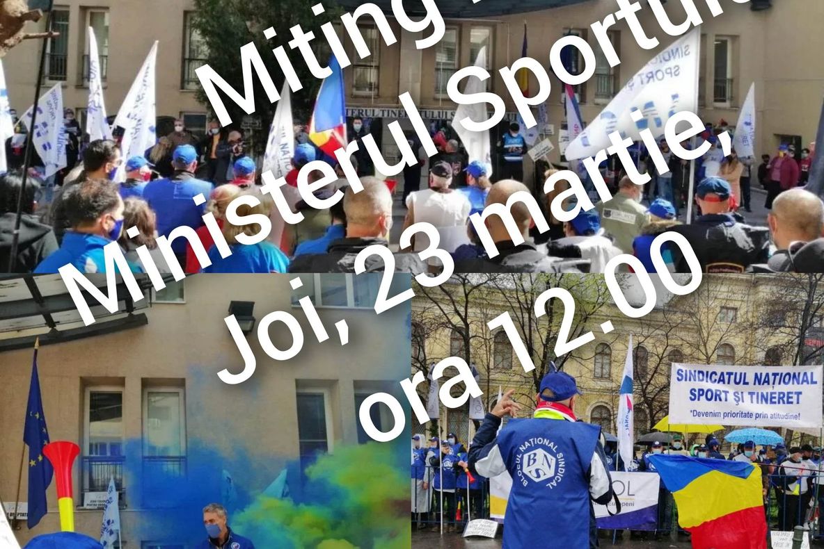 Miting de protest la Ministerul Sportului