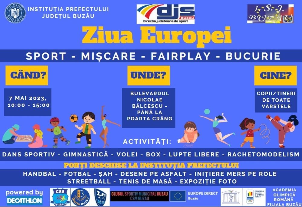 Ziua Europei – Sport – Mișcare – Fairplay -Bucurie