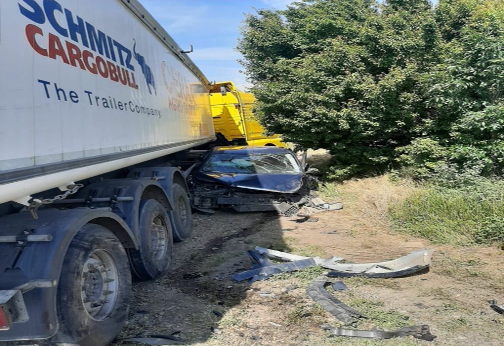 Accident pe DN2E85, în afara localității Căldărușanca