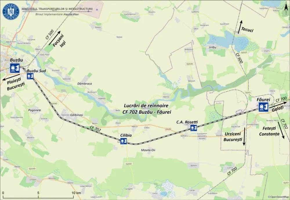 De anul viitor trenurile pe ruta Făurei-Buzău vor circula cu 120 km/h