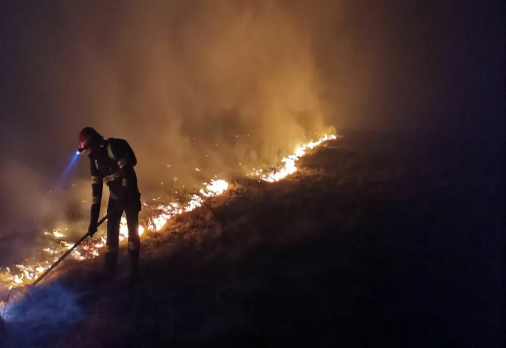 Video: Mobilizare de forțe pentru lichidarea a două incendii de amploare pe raza comunelor Pietroasele și Merei