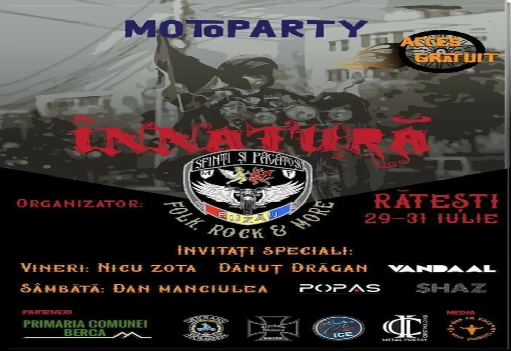 Prima ediție a MOTO PARTY "INNATURA" va avea loc pe Platoul Șoimului din Rătești - Berca
