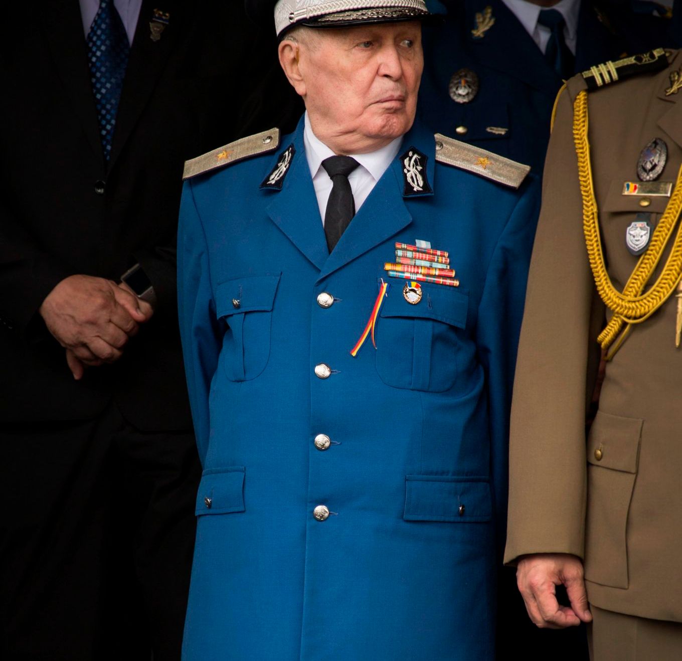 ROYAL AIR FORCE PERSONNEL MARCH WITH NATO ALLIES IN ROMANIAN HEROES DAY PARADE