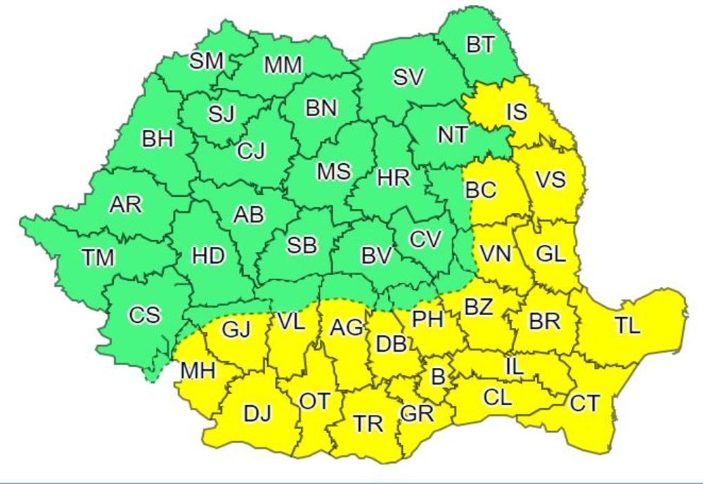 Zile toride cu temperaturi peste 35 de grade