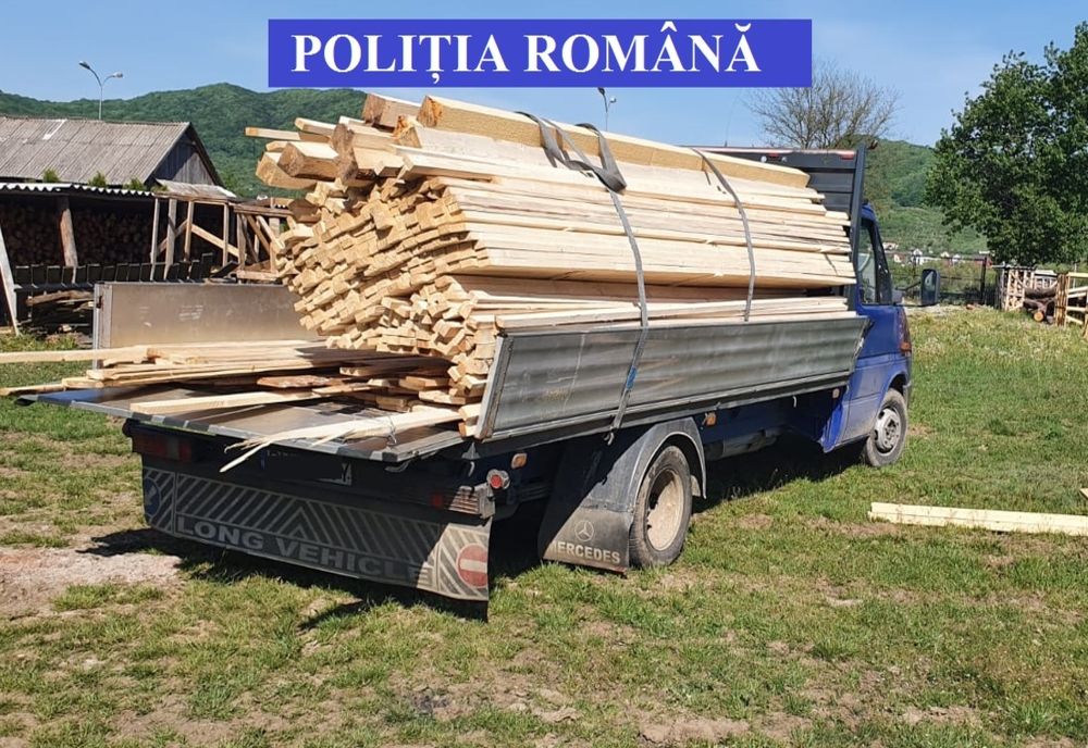 Poliţiştii buzoieni au desfăşurat activităţi de verificare a transporturilor de material lemnos 
