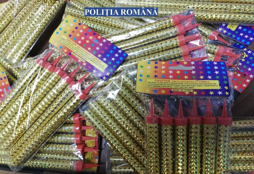 Artificii de tort la două societăți din Buzău care nu erau autorizate pentru a desfăşura operaţiuni cu articole pirotehnice. 