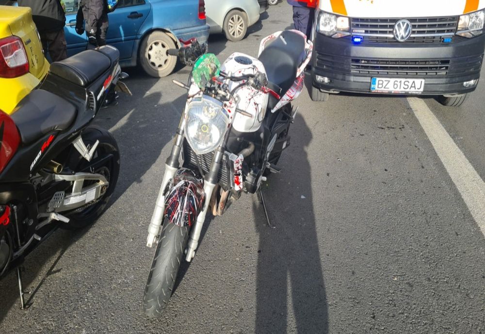 Pieton accidentat de un motociclist pe Bulevardul Unirii din Buzău
