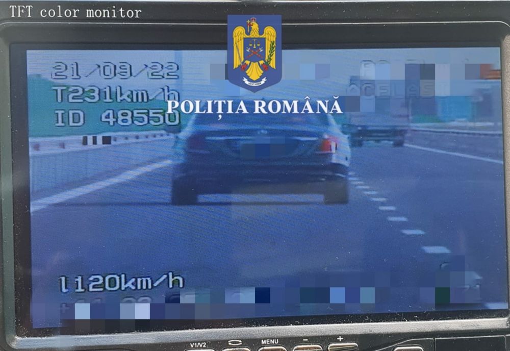 Aparatele radar au înregistrat 72 de autovehicule ce se deplasau cu viteze mai mari decât limitele maxime admise
