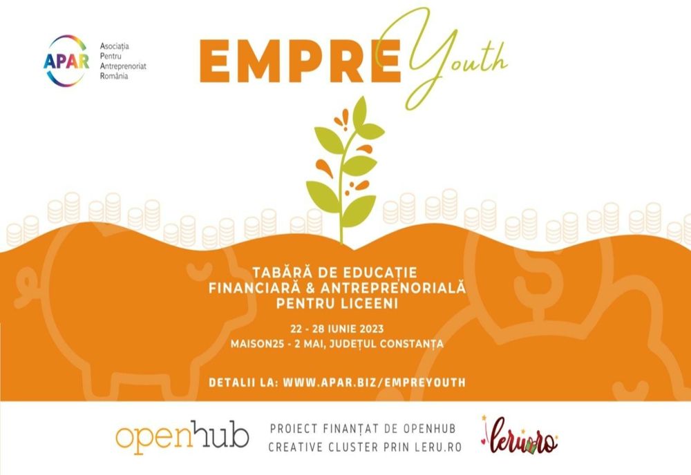 Asociația pentru Antreprenoriat din România lansează tabăra antreprenorială EMPREYouth, un program finanțat prin proiectul caritabil Leru.ro