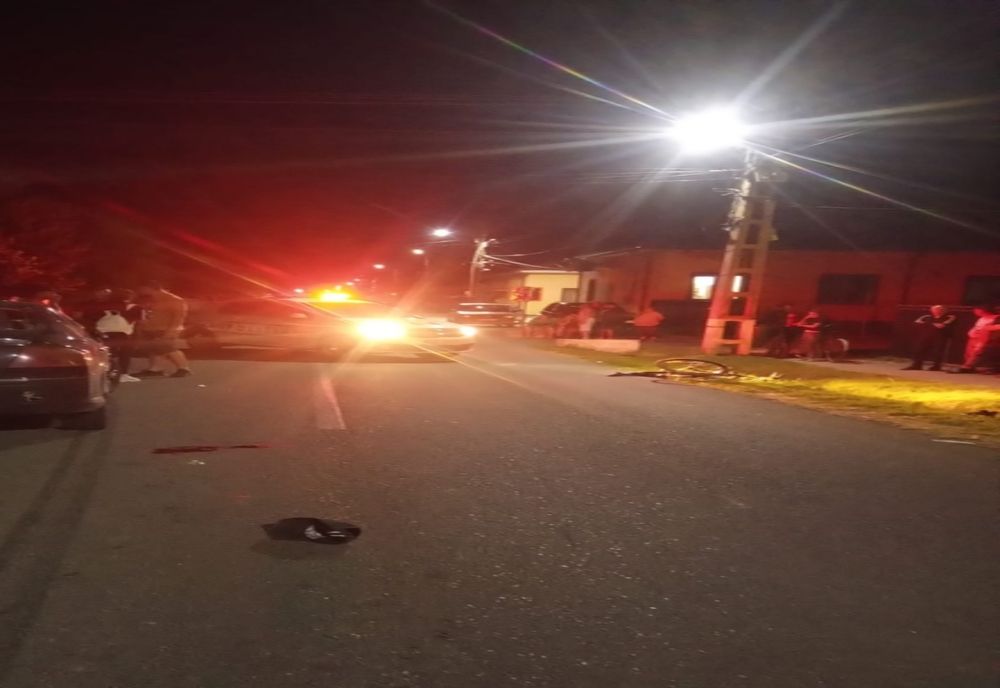 foto: Biciclist accidentat pe DJ214A, în localitatea Luciu