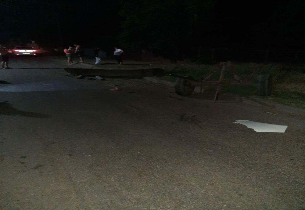 Foto: Căruțaș accidentat pe un drum comunal din localitatea Pogoanele