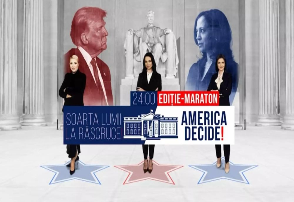 ALEGERILE CARE SCHIMBĂ SOARTA LUMII: DONALD TRUMP VS. KAMALA HARRIS. 5 NOIEMBRIE, ORA 24.00, EDIȚIE-MARATORN, CU ANA MARIA PĂCURARU