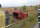 Un șofer din Vrancea s-a răsturnat cu mașina pe Șoseaua Nordului