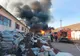Foto: Incendiu de proporții în zona industrială a municipiului Buzău