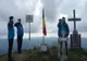Jandarmii montani buzoieni au arborat drapelul pe Vârful Penteleu