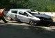 FOTO: Mașină răsturnată pe DN10, la Siriu