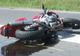 VIDEO: Polițlist accidentat în timp ce se afla pe motocicletă
